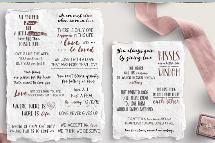 Valentine quotes digital file
